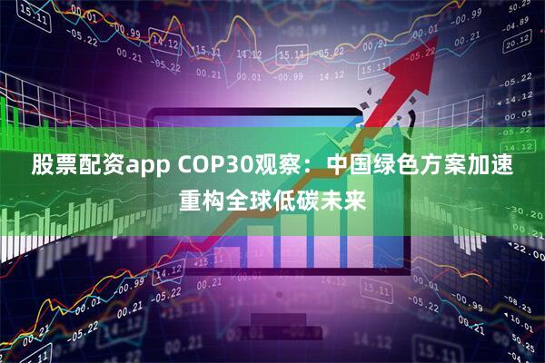 股票配资app COP30观察：中国绿色方案加速重构全球低碳未来